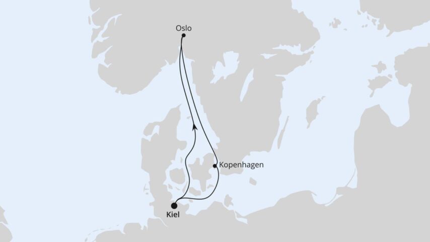 Kreuzfahrt-Route von AIDAbella